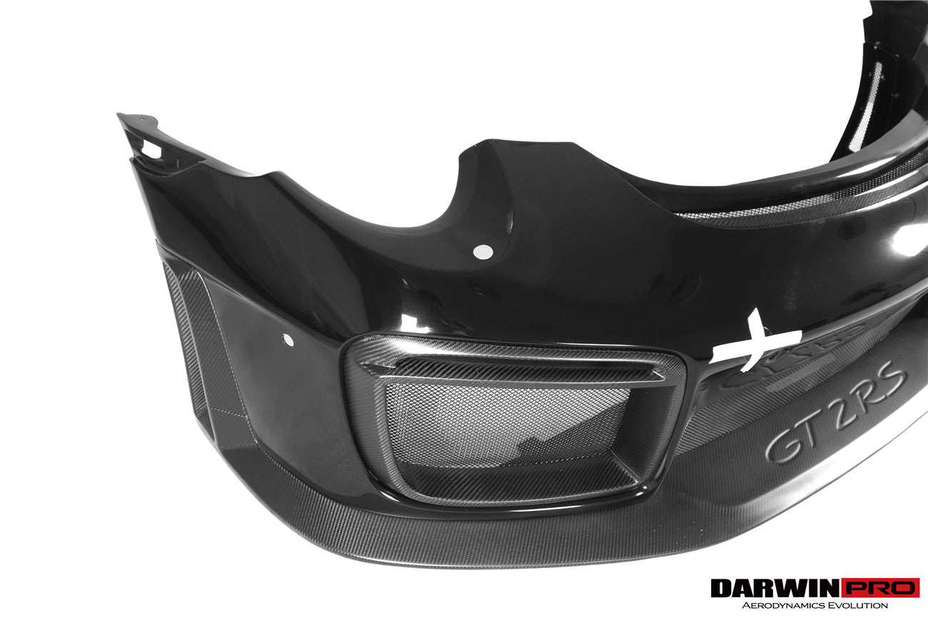 2016 - 2019 Porsche 911 991.2 Carrera &Targa 4 & 4S GT2RS Style Partial Carbon Fiber Front Bumper